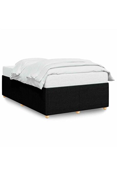 vidaxl Cadru de pat fără saltea, negru, 120 x 200 cm, textil