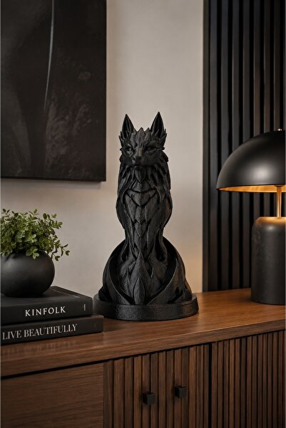 Premium Kurt Figürlü Dekoratif Biblo 17 cm | Modern Ev ve Ofis Dekorasyonu