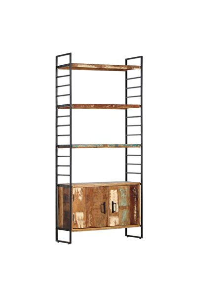 vidaxl Bibliotecă cu 4 rafturi, 80 x 30 x 180 cm, din lemn masiv reciclat