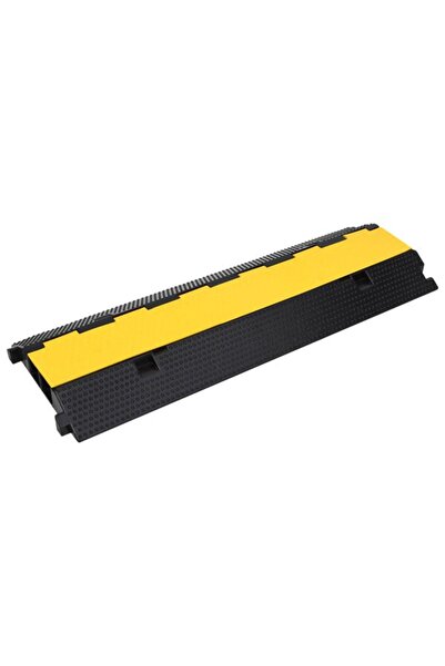 vidaxl Rampă de protecție cabluri, 2 canale, 100 cm, cauciuc