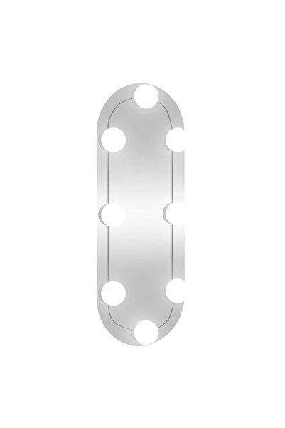 vidaxl Oglindă de perete cu lumini LED 15 x 40 cm, sticlă ovală