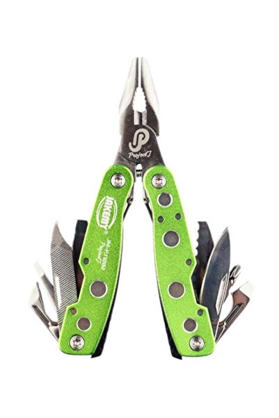 Jakemy 9-In-1 Multifunctional Outdoor Folding Piler With Pouch Green