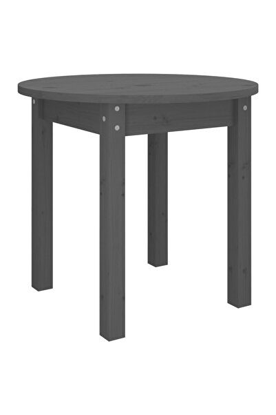vidaxl Măsuță de cafea, gri, Ø 45x40 cm, lemn masiv de pin
