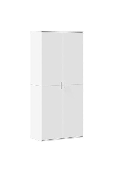 vidaxl Pantofar, alb, 80 x 39 x 178 cm, PAL