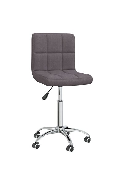 vidaxl Scaun de birou pivotant, gri taupe, material textil