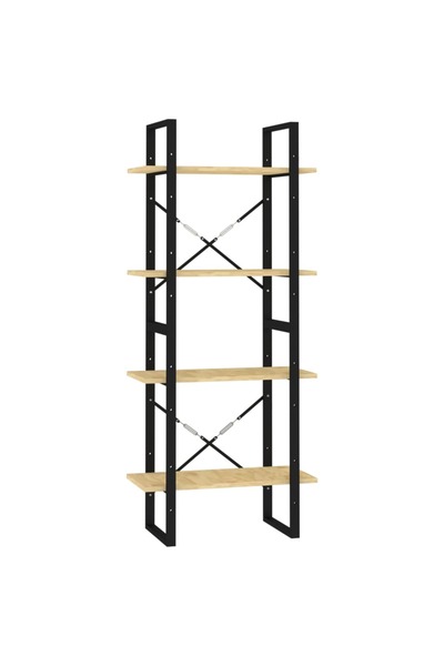 vidaxl Bibliotecă cu 4 rafturi, 60x30x140 cm, lemn masiv de pin