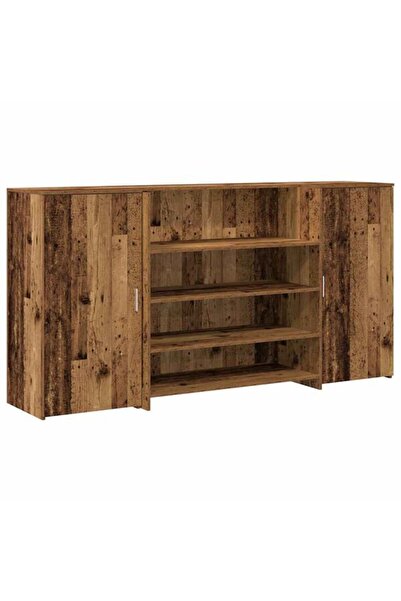 vidaxl Birou de recepție din lemn vechi 200 x 50 x 103,5 cm, lemn prelucrat