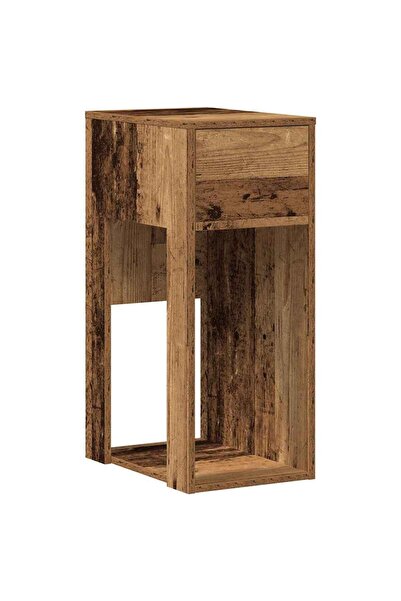 vidaxl Suport turn pentru computer cu sertar lemn vechi 30x44x74 cm