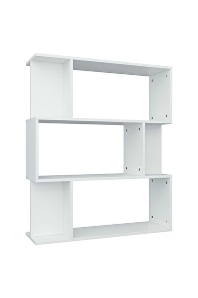 vidaxl Bibliotecă/Separator cameră, alb, 80x24x96 cm, lemn prelucrat