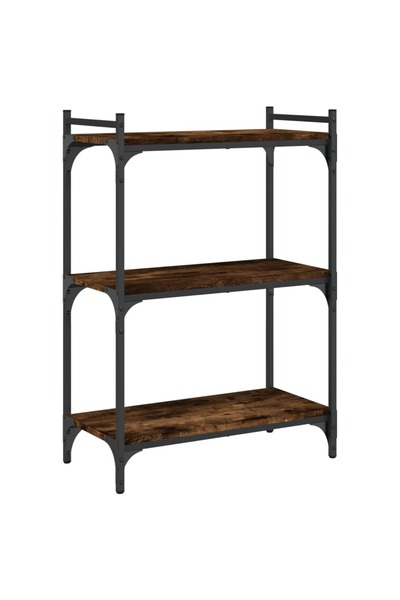 vidaxl Bibliotecă 3 niveluri stejar fumuriu 60x30x86 cm lemn prelucrat