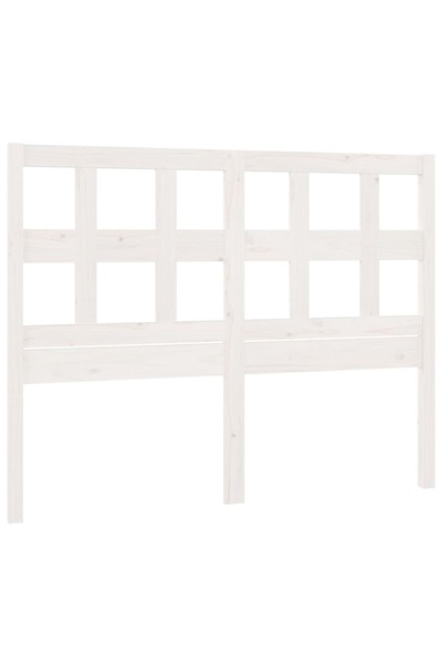 vidaxl Tăblie de pat, alb, 185,5x4x100 cm, lemn masiv de pin