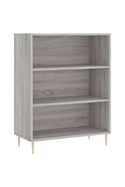 vidaxl Bibliotecă, sonoma gri, 69,5x32,5x90 cm, lemn compozit