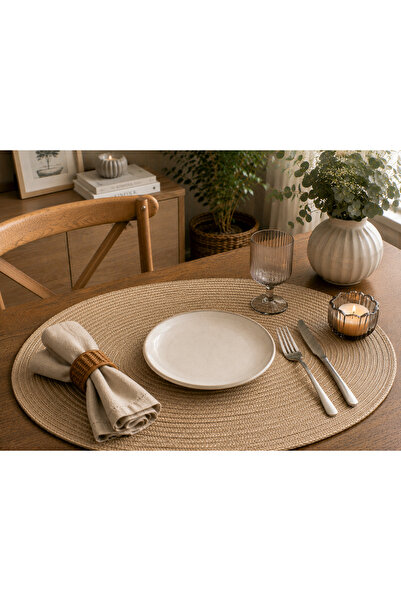 EGE ÖRGÜM Supla Handmade 1 Piece Oval Presentation Mat