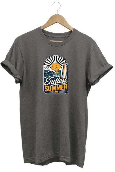 remonz تي شيرت Endless Summer للجنسين مطبوع عليه موجة ركوب الأمواج بتصميم صيف...
