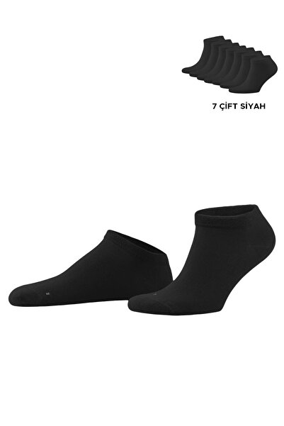 Aytuğ&Mısırlı Mısırlı Unisex Bambu 7 Çift Patik Çorap Siyah