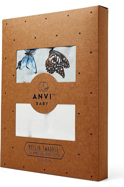 Generic Anvi Baby - Organic Bamboo Spandex Bodysuit - Celestial Blue_3-6M