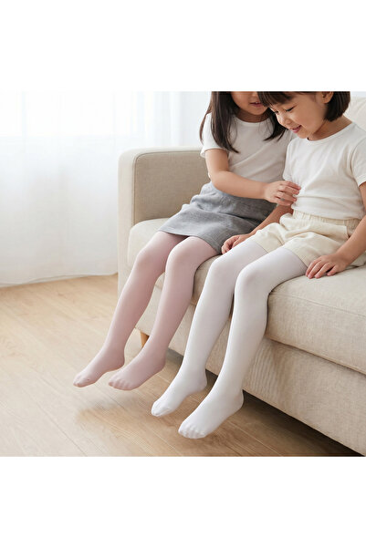 Juniors Pack of 2 Tights with Embroidered and Bow Design