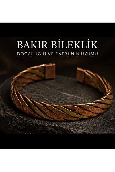 KARE ACCESORIES Double Color Knitted Model Copper Bracelet
