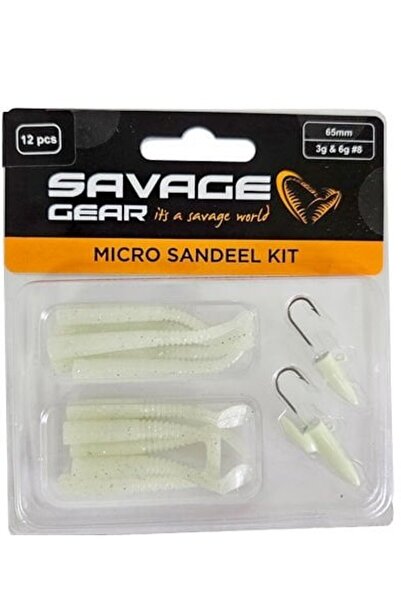 Savage Gear Lrf Micro Sandeel Kit 12 Adet(1+1.5+5) Glow