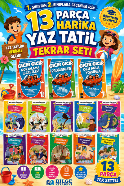 Ata Yayıncılık 1. Sınıftan 2. Sınıfa Geçenler İçin 13 Parça Harika Yaz Tatil ...
