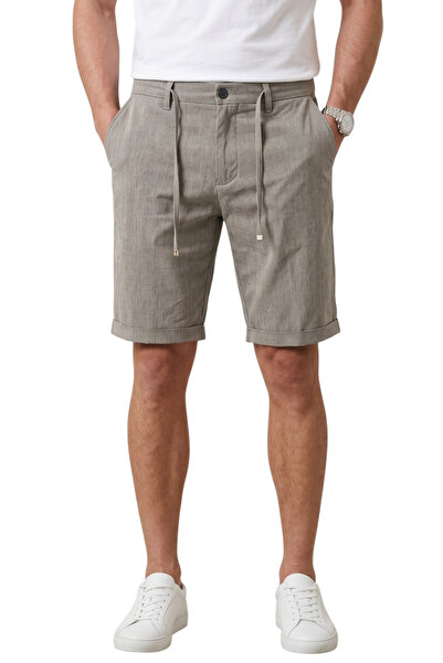 Rizz up Mink Slim Fit Lycra Striped Textured Elastic Waist Drawstring Men's S...