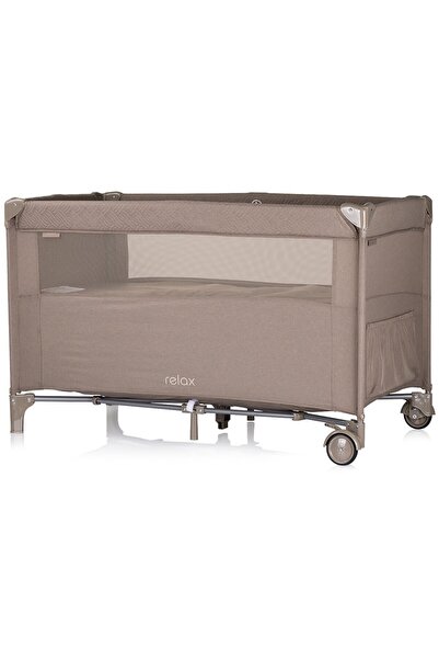 Chipolino Patut pliabil Relax tiramisu linen cu laterala culisanta