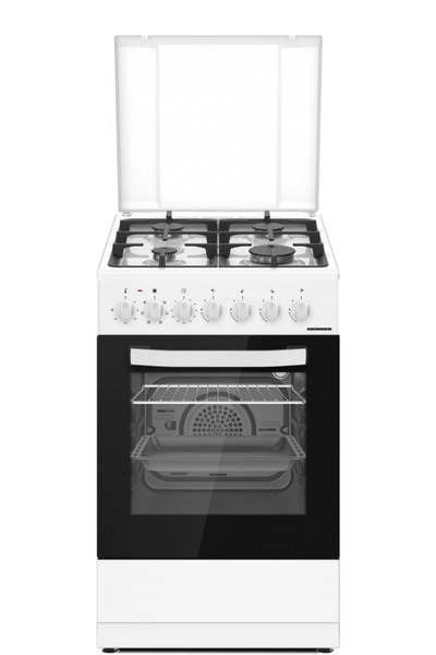 Heinner HFSC-S65MIXF-WH 50x60см Двугоривна печка, бяла