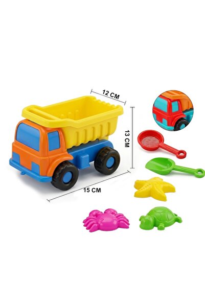 iTajir Mini Sand Truck Toy with Digging Tools and Sea Creature Molds for Beac...