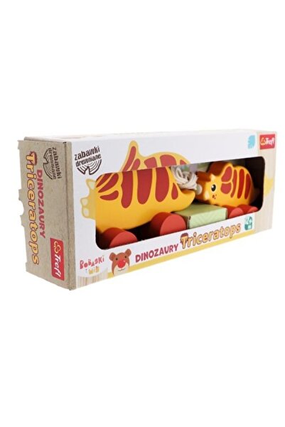 Trefl Jucărie, Triceratops, Lemn, 12 luni+, Multicolor