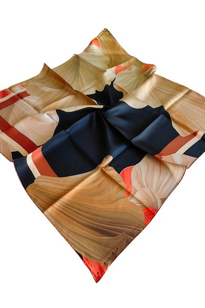 Sisley Tivil Silk Scarf 2026 Summer Season 2029-002 Black