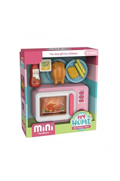 OEM Cuptor cu microunde interactiv, cu pui, cartofi prăjiți și nuggets, roz, ...