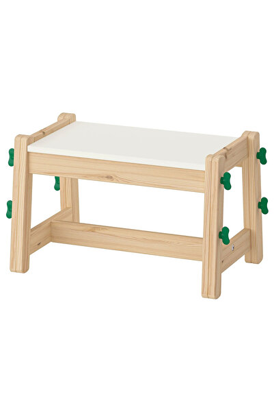 IKEA Bancă pentru copii FLISAT, verde mesteacăn, reglabilă, akdenizshop