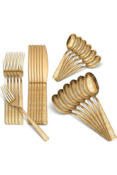ZERIFAM 24 Piece Flatware Set, Food Grade Stainless Steel, Mirror Finished, D...