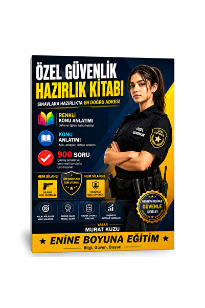 Enine Boyuna Eğitim Özel Güvenlik Hazırlık Kitabı Büyük BOY (Renkli Konu Anla...