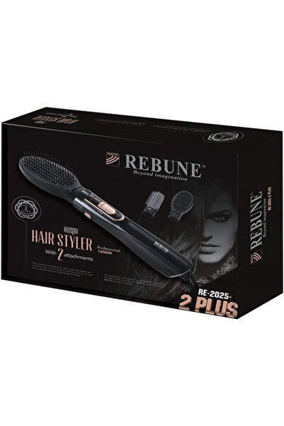 rebune فرشاة تصفيف الشعر بالهواء الساخن RE-2025-2Plus، بقوة 1200 واط