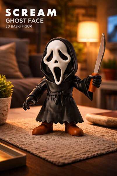 Cosmic Star Ghost Face Çığlık Figürü – Scream Korku Filmi Koleksiyonluk Maske...