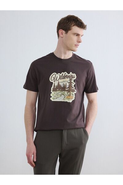 LC Waikiki Crew Neck Printed Men's Combed Cotton T-Shirt