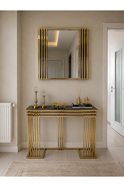 Buket Dekor Milano Piano Dresuar + Ayna Gold ve Gümüş Renklerde