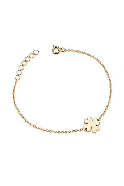 Aur 585 Brățară damă din aur galben 14k, model trifoi, 18+2 cm, 1,21 g