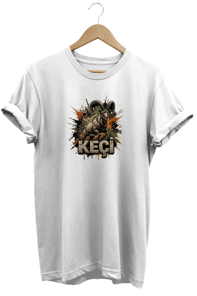 remonz Goat Goat Printed Oversize Tshirt Hunter Gym Animal Figure T-Shirt