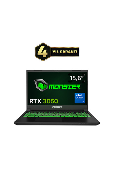 MONSTER Abra A5 V21.9.6 Intel Core 7 240H 8 GB RAM 500 GB SSD 4 GB RTX 3050 F...