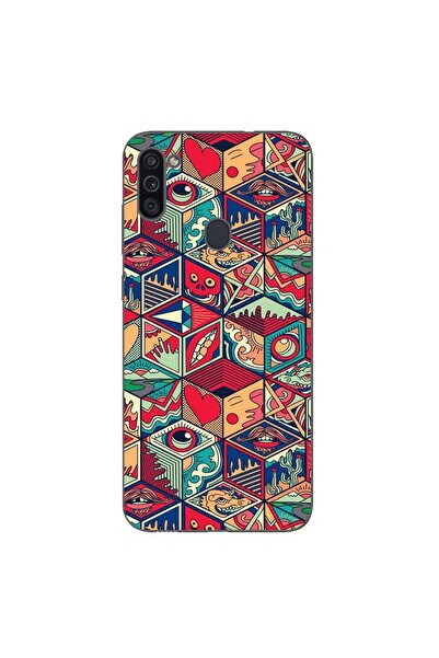 OEM Husa compatibila cu Samsung Galaxy A11 Silicon Gel Tpu Model Pop Art Geom...