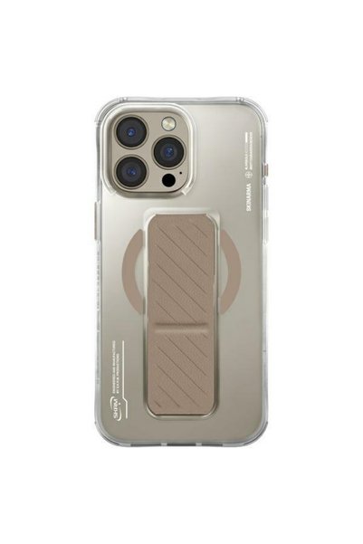 Skinarma Husă Axon MagSafe Grip Stand pentru iPhone 16 Pro Max - Bej