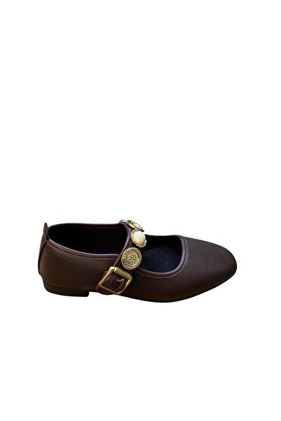 Shoes حذاء باليه نسائي مسطح بنعل رفيع وتفاصيل مطاطية