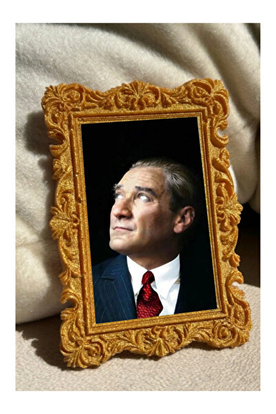 Minoart Atatürk Serisi Dikdörtgen Gold Magnetli + Yapıştırmalı Hediyelik Eşya...