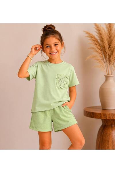 Nazhankids Pocket Detail Shorts Suit