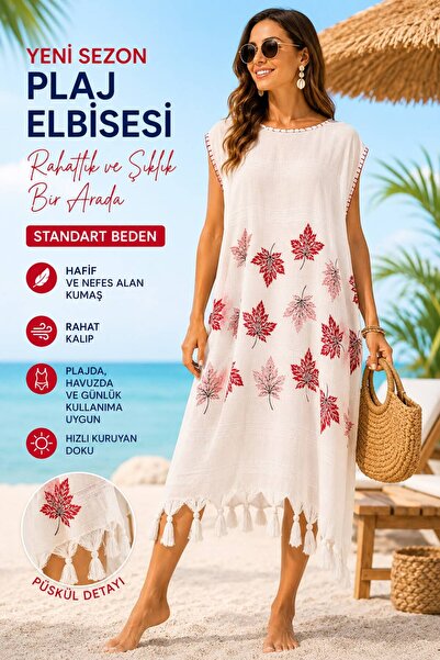 Northern Star YENİ SEZON PLAJ ELBİSESİ ŞIK PAREO TERLETMEZ KUMAŞ