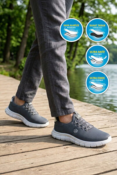 WALKWAY Smoked Mesh Lightweight Flexible Men's Sports Shoes Poizz 26134 m