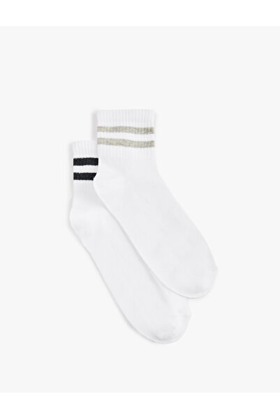 Koton Set de 2 șosete de tenis cu dungi