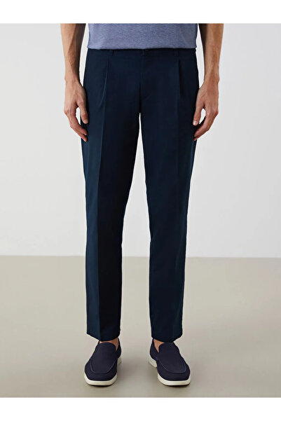LC Waikiki Navy Blue Standard Fit Gabardine Men's Chino Trousers